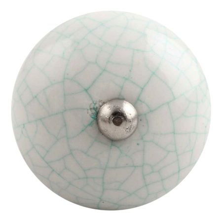 White Green Crackle Ceramic Wine Stopper